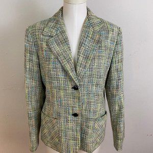 Vintage Wool Lined Pastel Green Fall - Winter Blazer